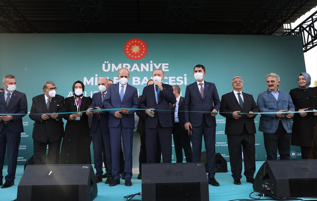 حدائق عامة في تركيا - أردوغان يفتتح حديقة الأمة في العمرانية اسطنبول