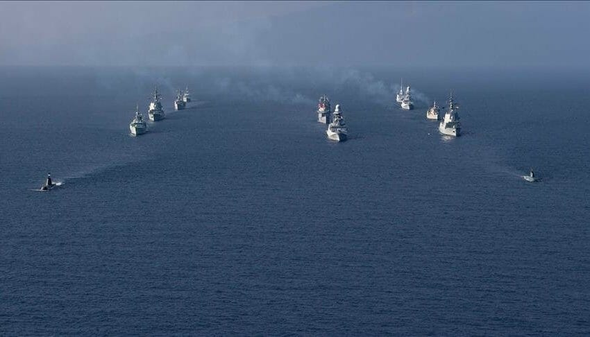  البحرية التركية تشارك بمناورات الحوت الأزرق 22 لليوم الثالث