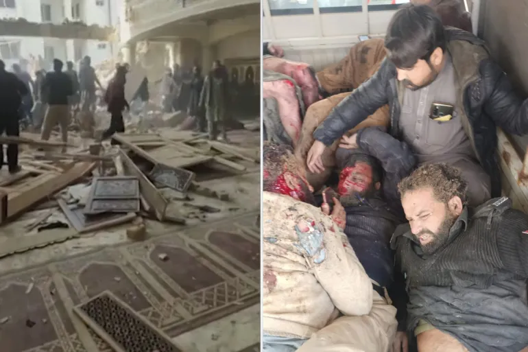  فيديو وصور.. قتلى وجرحى في هجوم انتحاري داخل مسجد في بيشاور الباكستانية