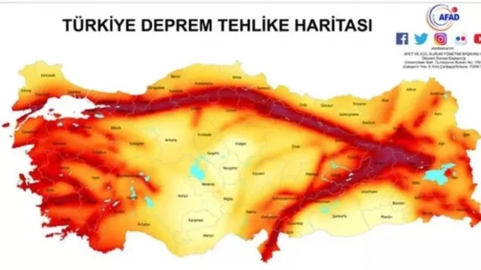 صور.. خريطة توضح قائمة المدن التركية الأكثر والأقل عرضة للزلازل 