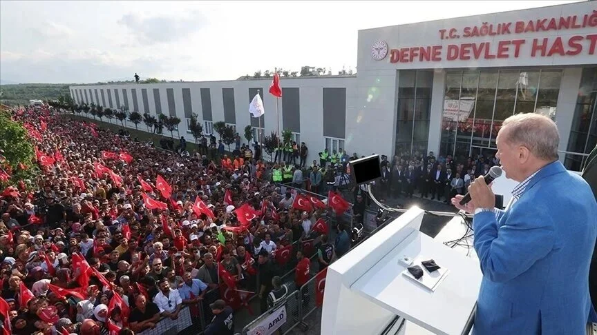 أردوغان يفتتح مستشفى دفنة الحكومي في ولاية هطاي