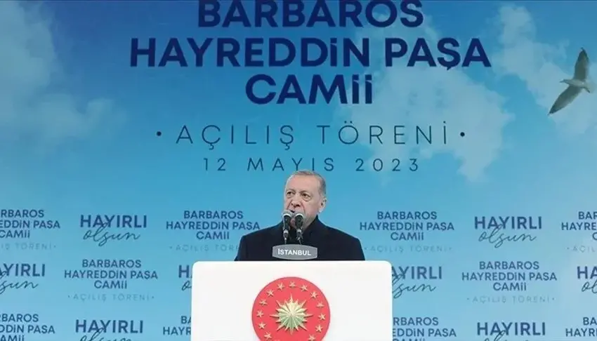 أردوغان يفتتح مسجد خير الدين بربروس في إسطنبول