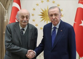 الرئيس أردوغان يستقبل السياسي اللبناني وليد جنبلاط