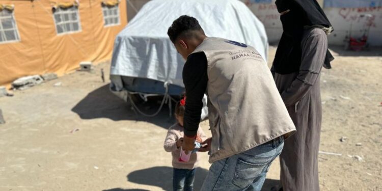 نماء الكويتية تطلق مشروعاً لتوزيع الحليب على أطفال غزة