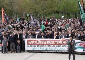 دياربكر التركية.. عشرات المتظاهرين ينددون بالإبادة الإسرائيلية في غزة