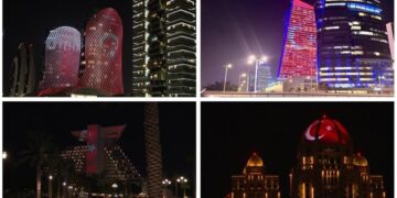 الدوحة تكتسي بالعلم التركي احتفالا بعيد الجمهورية 102