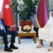 الرئيس أردوغان يشارك في مأدبة أقامها أمير قطر على شرفه