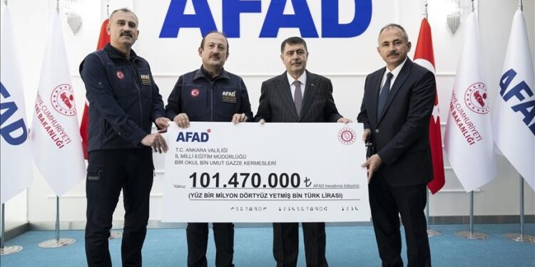 مدارس أنقرة تجمع 2.5 مليون دولار لدعم إعادة إعمار غزة