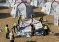 جمعية "خيرات" التركية تقيم مخيما لإيواء 300 نازح في غزة