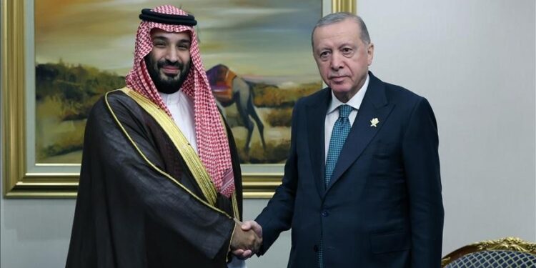 الرئيس أردوغان يبحث مع ولي العهد السعودي قضايا إقليمية ودولية