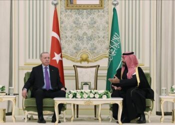 أردوغان يبحث مع ولي العهد السعودي العلاقات الثنائية وملفات سوريا وغزة