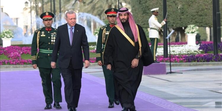 الرئيس أردوغان يلتقي ولي العهد السعودي في الرياض